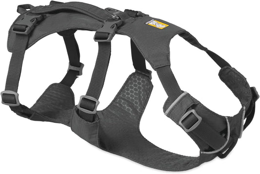 Flagline Lightweight Reflective Dog Harness - No Pull Lift Harness for Hiking, Running, and Daily Use, Granite Gray, XX-Small