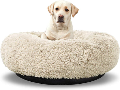 Large Washable Donut Dog Bed - Comfortable Calming Cuddler for Pets
