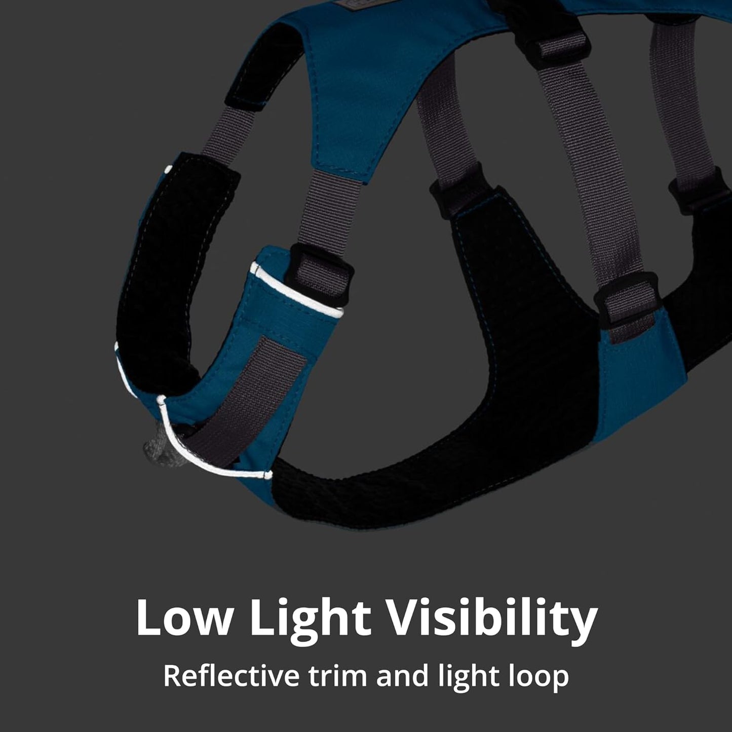 Flagline Dog Harness - Reflective Padded No-Pull Harness with Handle in Meltwater Teal, Size Medium