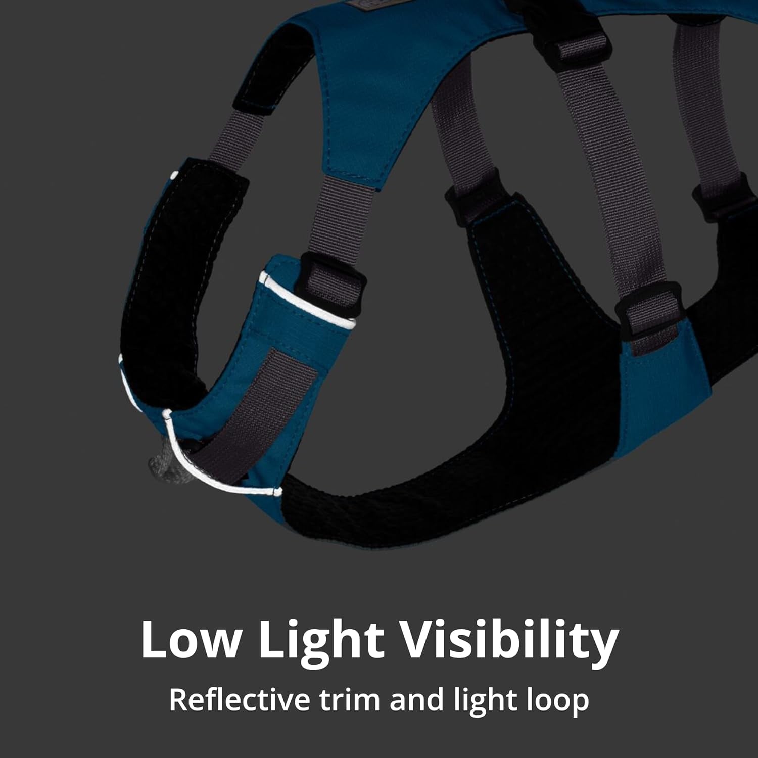 Flagline Dog Harness - Reflective Padded No-Pull Harness with Handle in Meltwater Teal, Size Medium